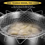 Foldable Stainless Steel Deep Fry Chef Basket, Multifunction Cooking Net, Steam Rinse Strainer For Kitchen Food or Fruit