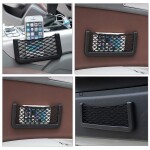 Car Net Pocket For Phone, Universal Car Seat Side/Back Storage compartment For Purse Mobile Holder, Interior Accessories
