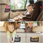 Car Net Pocket For Phone, Universal Car Seat Side/Back Storage compartment For Purse Mobile Holder, Interior Accessories