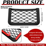 Car Net Pocket For Phone, Universal Car Seat Side/Back Storage compartment For Purse Mobile Holder, Interior Accessories