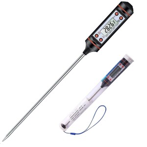 Instant Read Digital Kitchen Food Thermometer with Long Probe For Meat,Grilling,Coffee,Milk,Candy,Liquid And Smooker BBQ