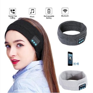 Rechargeable Bluetooth Wireless Sports Headband Perfect for Outdoor Running, Jogging, Yoga, Sleeping & Air Travel
