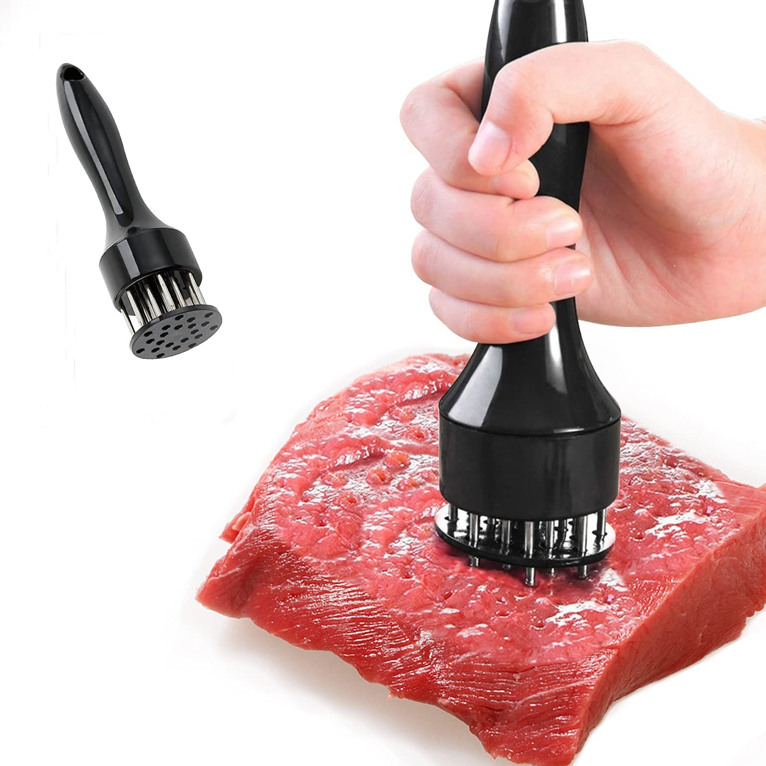 Premium Meat Tenderizer Tool, Stainless Steel 24 Sturdy & Sharp Needle