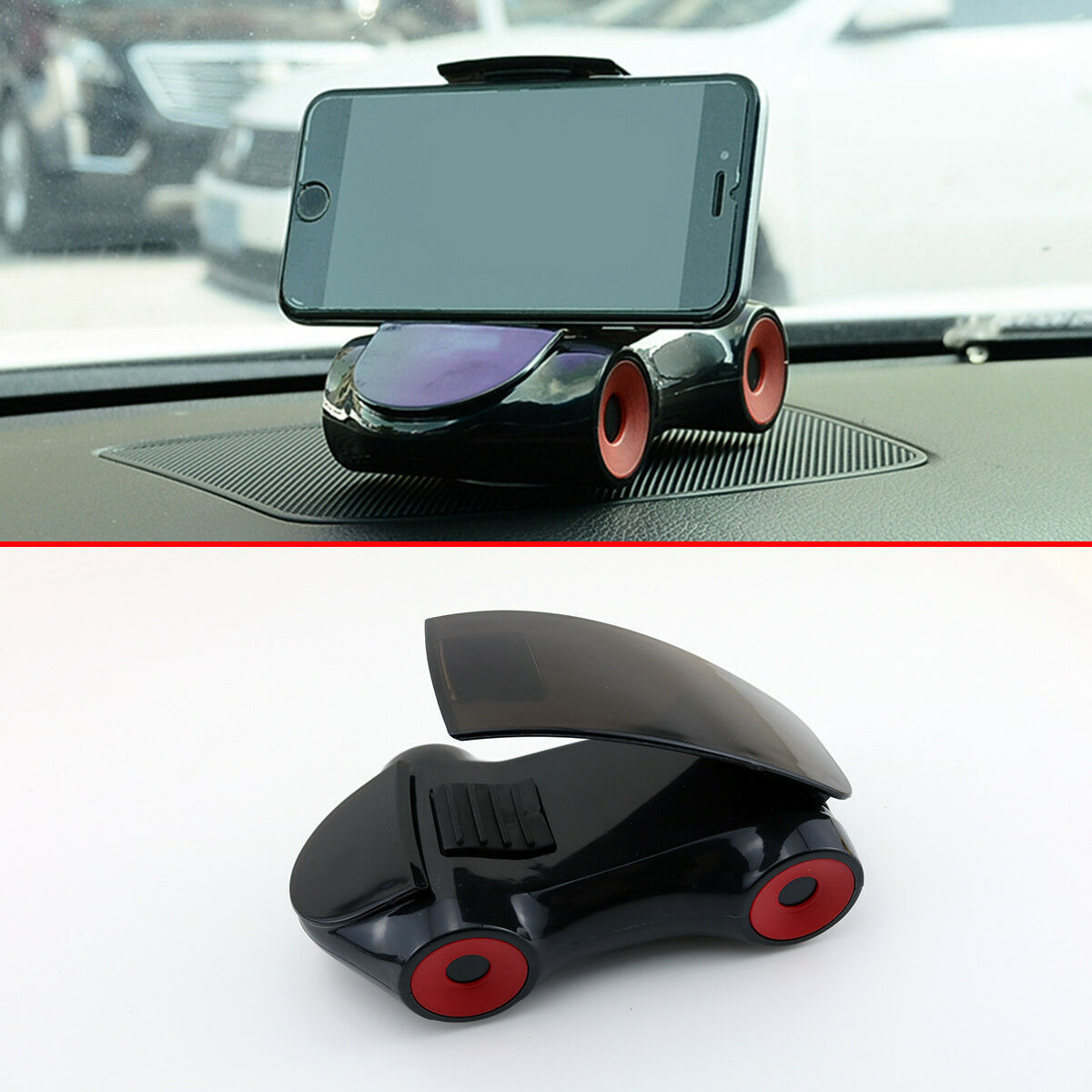 Sports Car Shape Mobile Holder Car Mount Holder Stand with Double Grip Holder for Windscreen