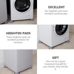 Anti Vibration Shock Absorber Noise Reducer Washing Machine Washer Dryer Fridge Wardrobe Almirah Furniture Table Base Feet Leg Support Stand Pads