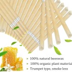 Ear Candles, Beeswax Natural Wax Hearing Massage Ear Cleaning Earwax Removal Relaxation Sconces therapy Pure Kit