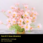 Artificial Flowers, Fake Fall Flowers for Decoration,No Fade UV Resistant, Home Indoor Outside Garden Wedding Vase Decor