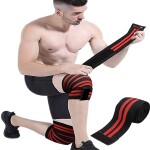 Knee Support Strap for Unisex, Knee Wraps for Weightlifting, Leg Press Workout, Home, Gym, Fitness. Knee Bands CrossFit.